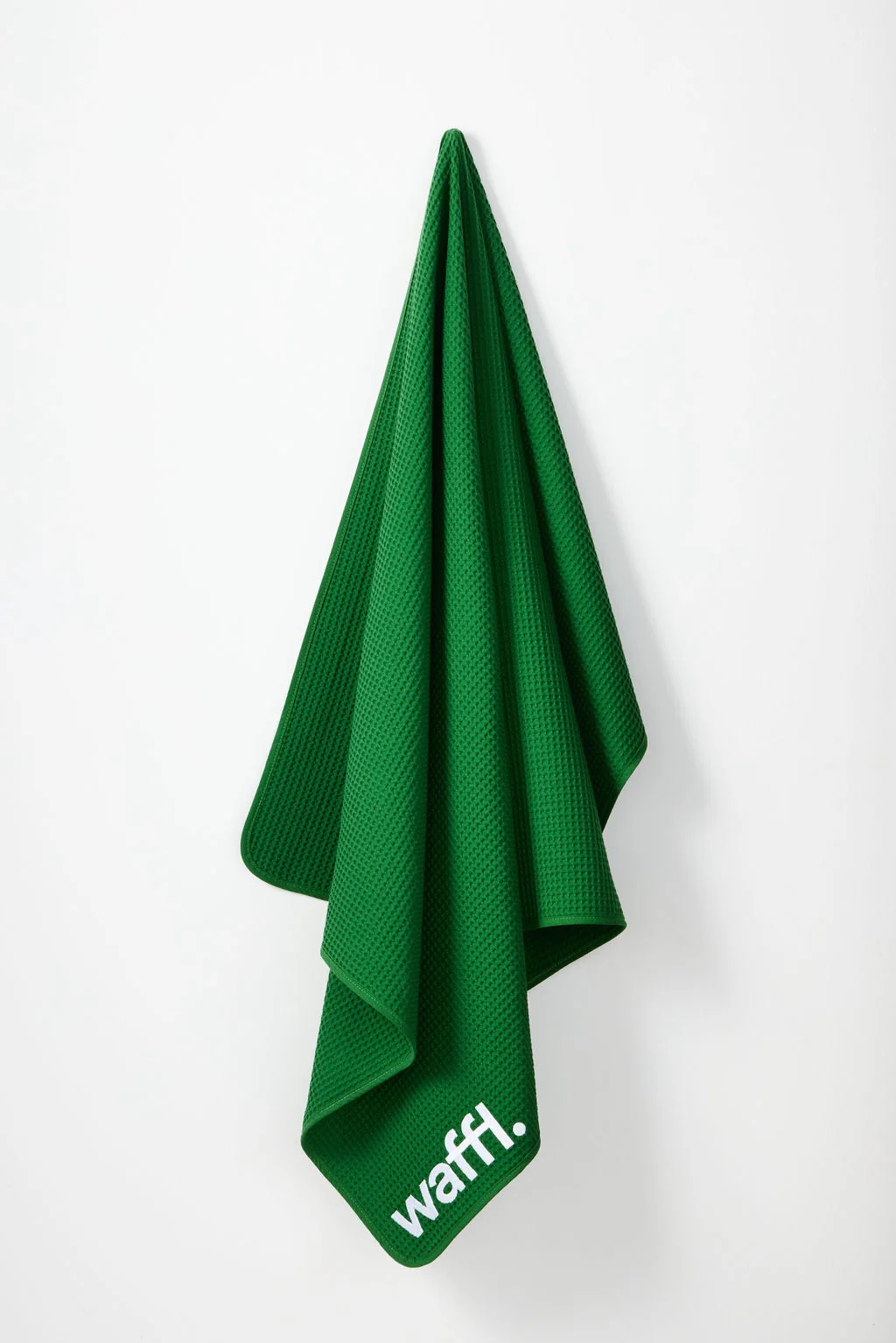 Bottle Green waffl towel - Image 3