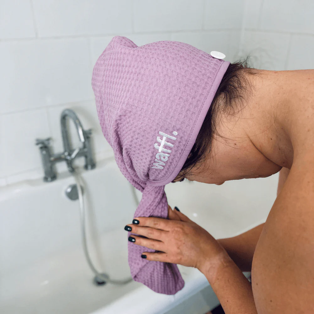 Lilac waffl hair wrap - Image 3