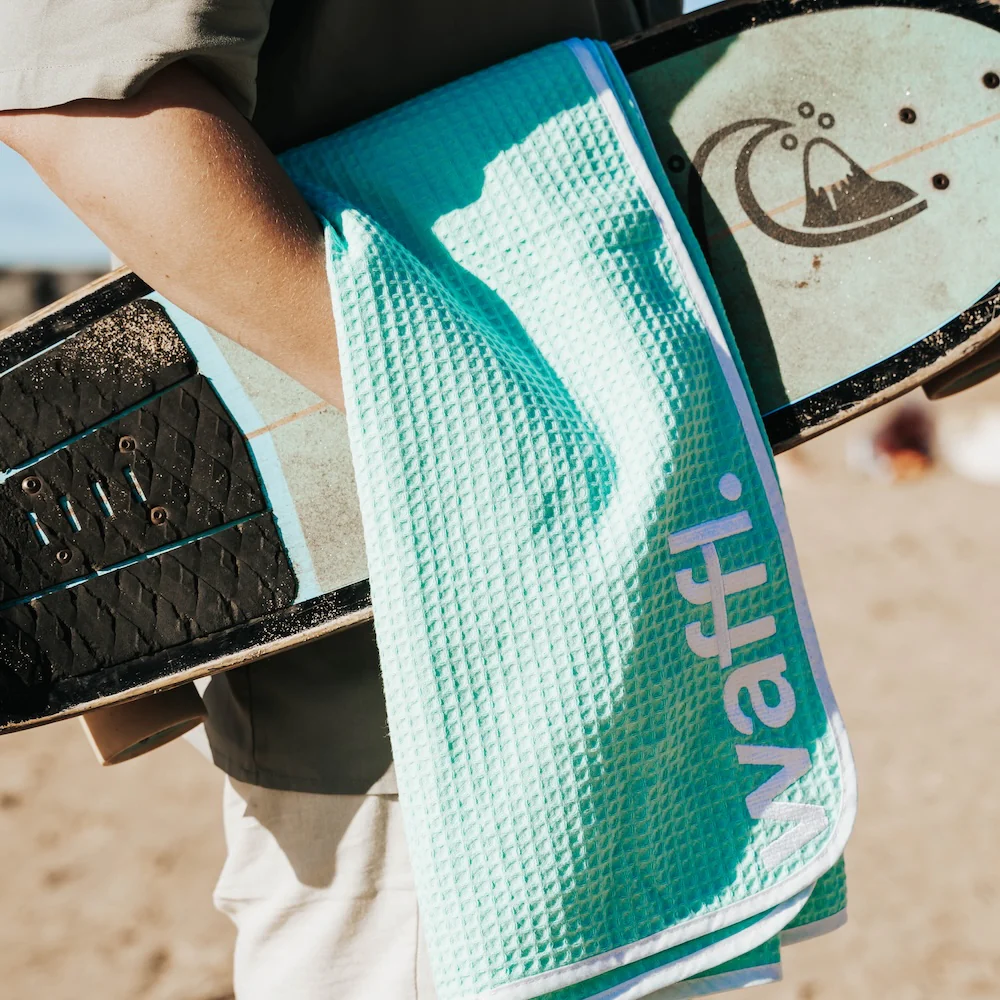 Marine Blue waffl towel - Image 5