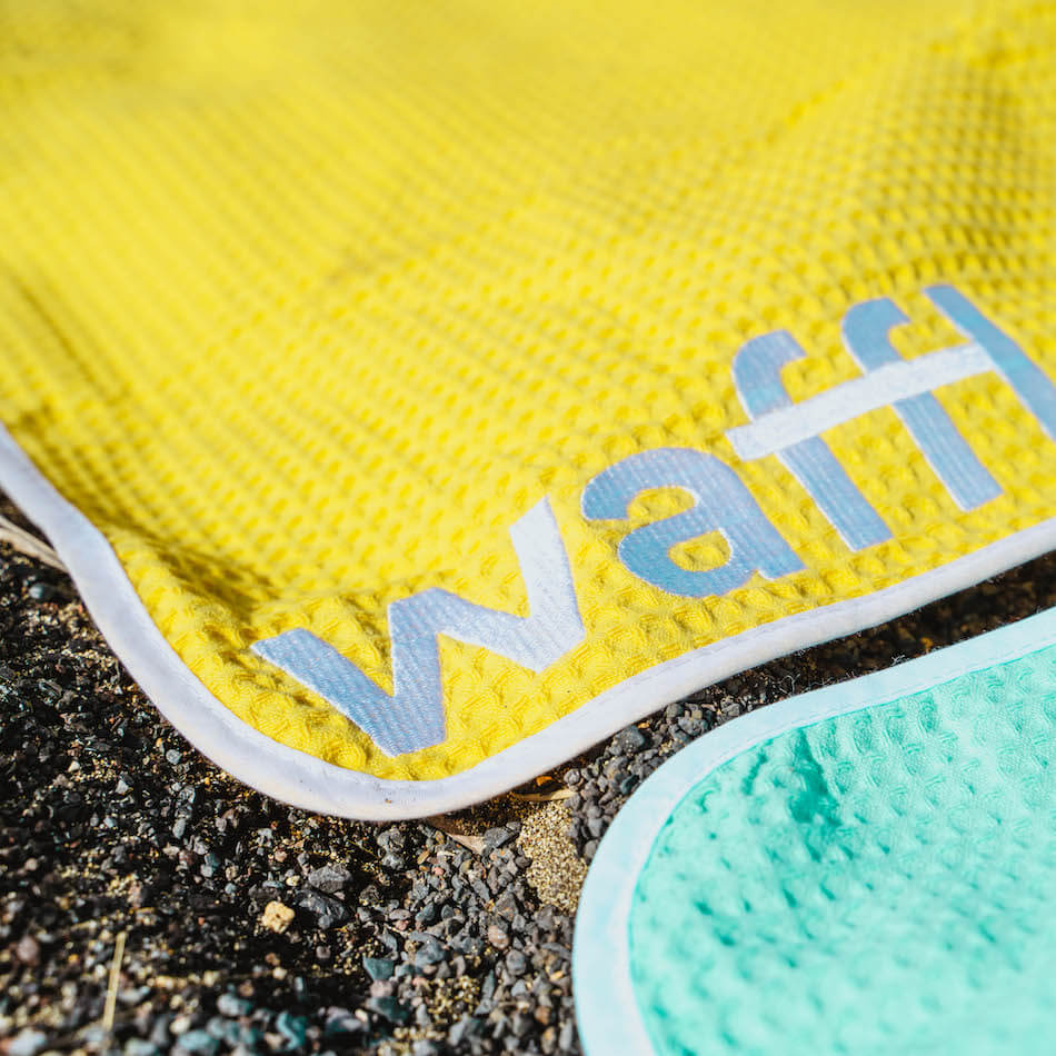 Solar Yellow waffl towel - Image 5