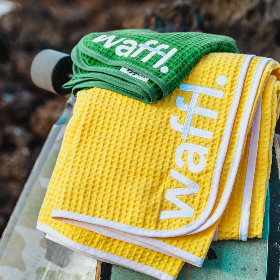Solar Yellow waffl towel - Image 6