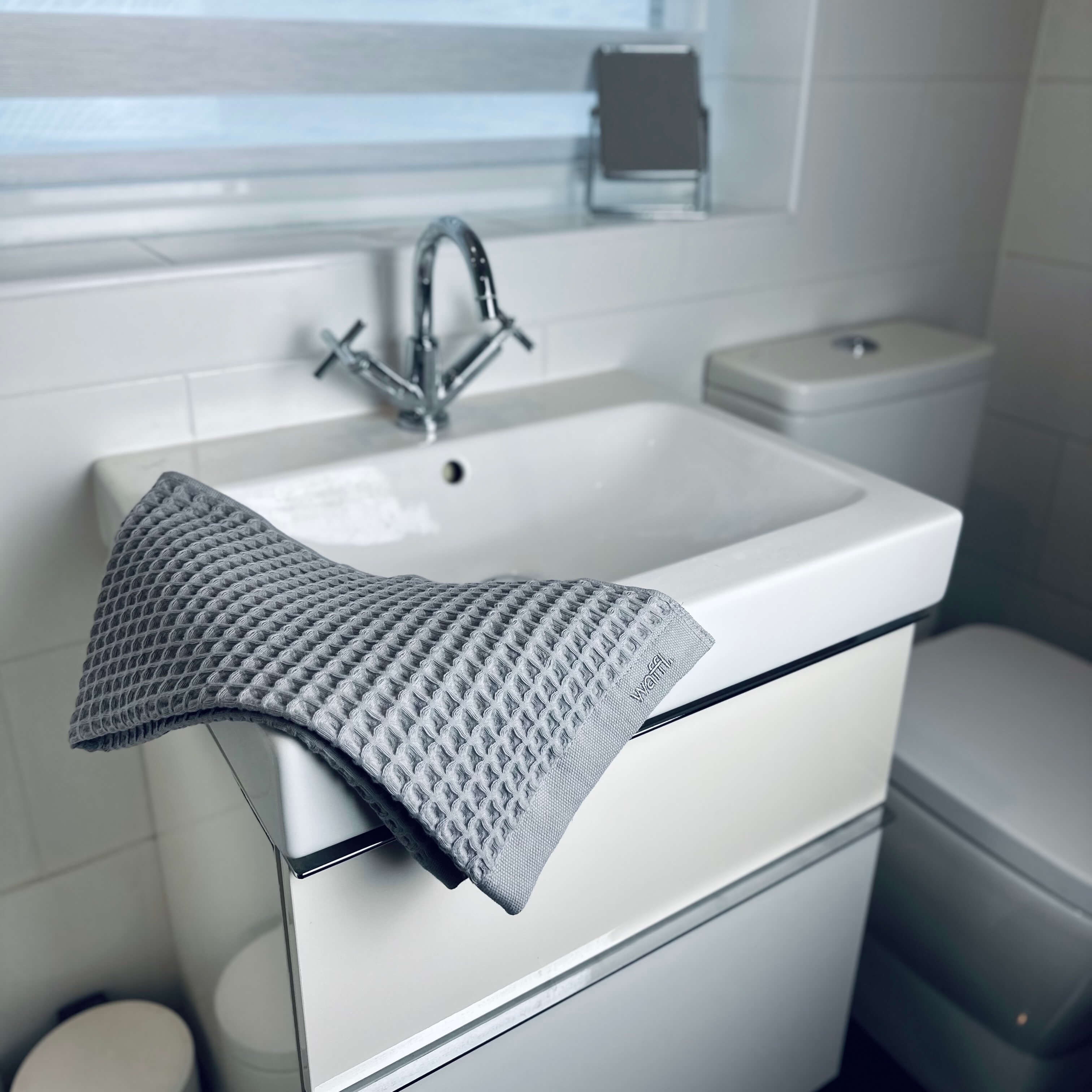 waffl Hand Towel - Stone Grey - Image 4