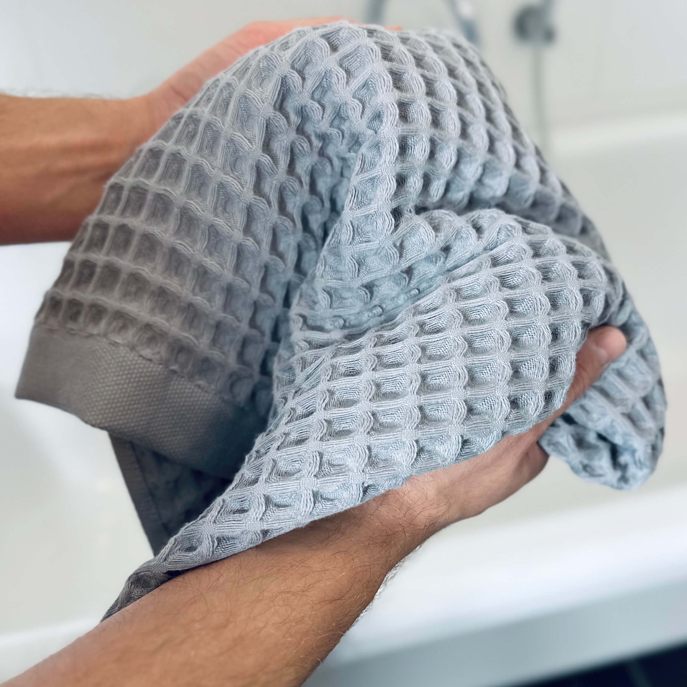 waffl Hand Towel - Stone Grey - Image 5