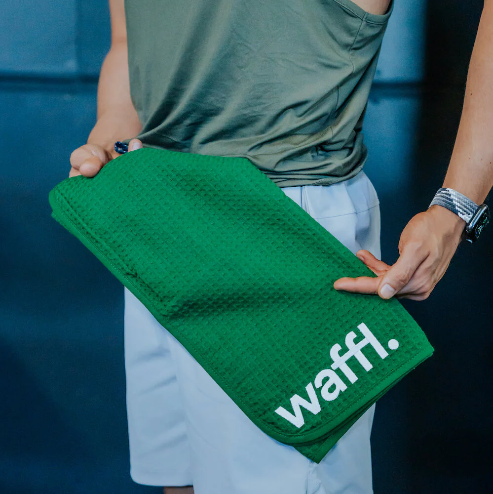 waffl Mini Towel - Bottle Green - Image 4