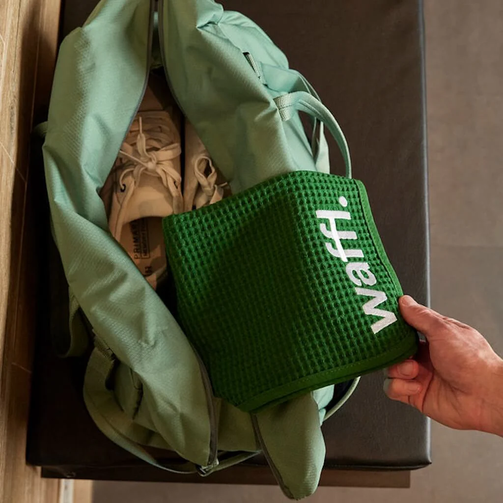 waffl Mini Towel - Bottle Green - Image 5
