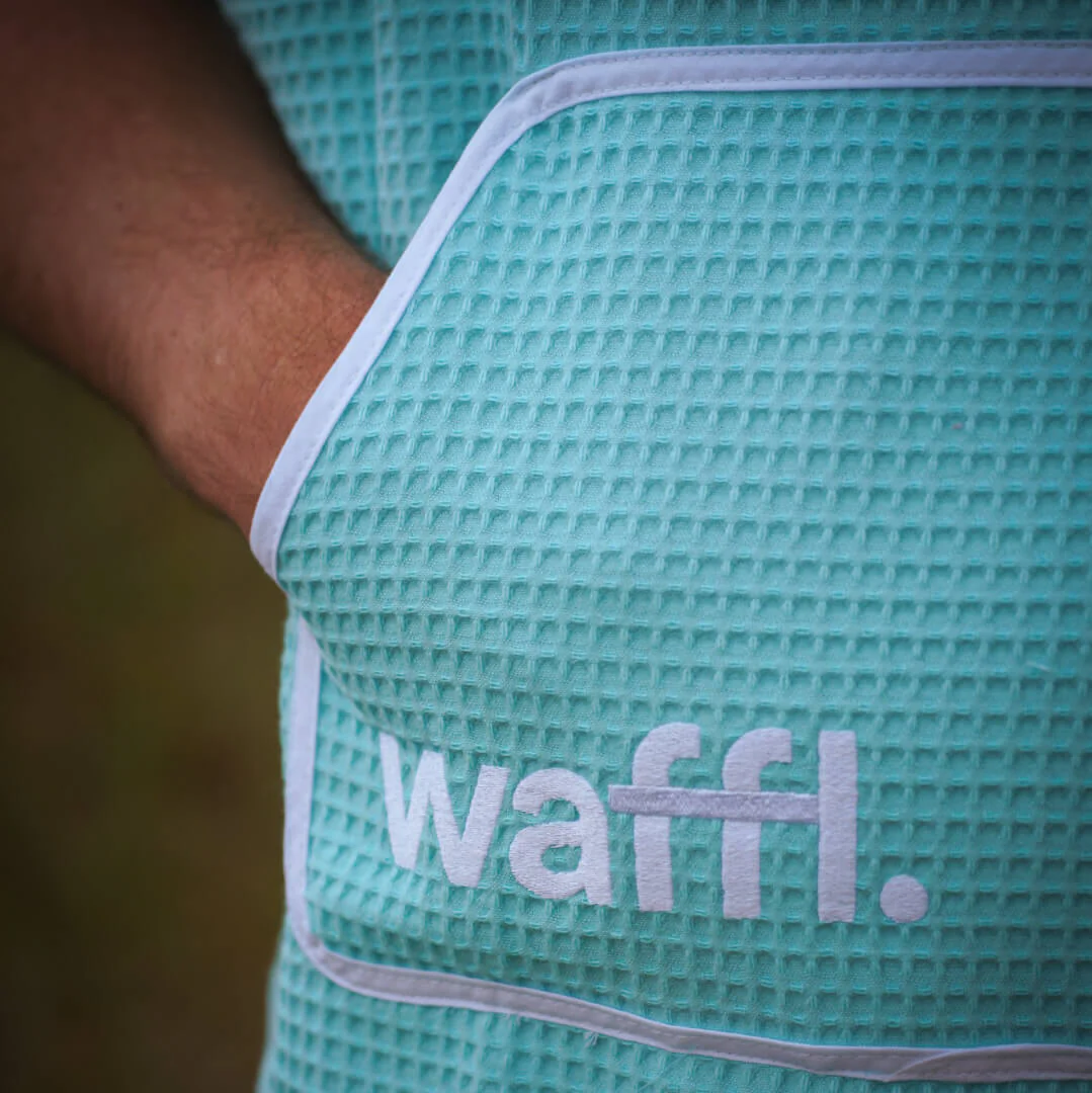waffl Hooded Poncho - Marine Blue - Image 3