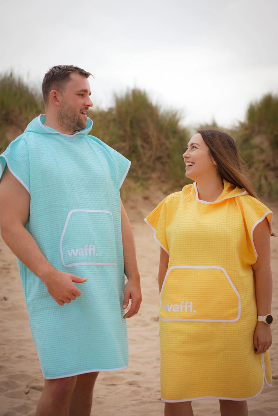 waffl Hooded Poncho - Marine Blue - Image 5