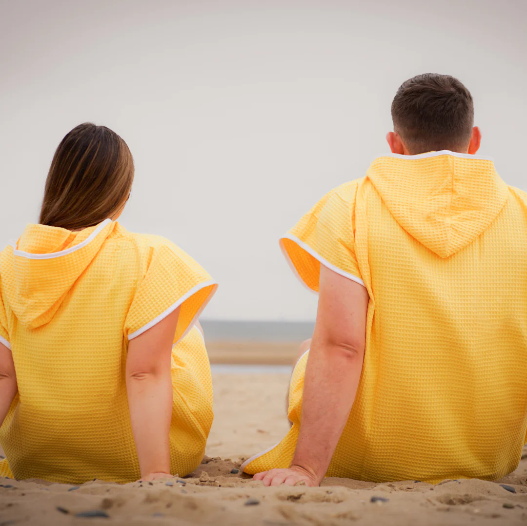 waffl Hooded Poncho - Solar Yellow - Image 5