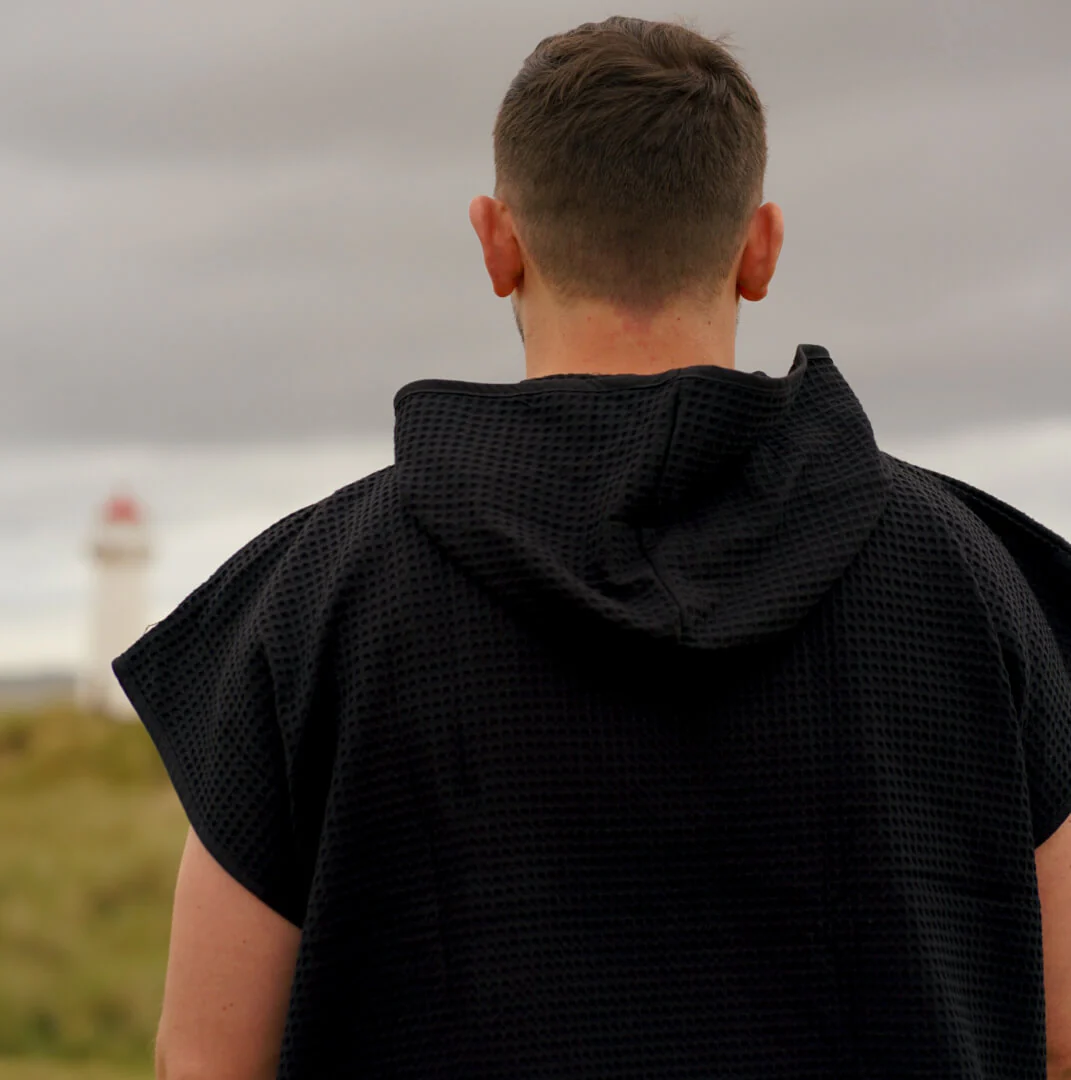 waffl Hooded Poncho - Stealth Black - Image 3